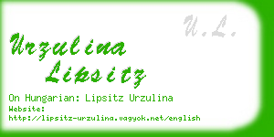 urzulina lipsitz business card